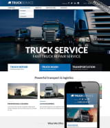 "Truck service" HTML шаблон сайта по грузоперевозкам адаптивный