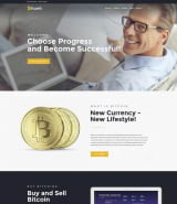 "Bitcoin" шаблон сайта для WordPress на тему криптовалют