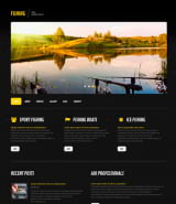 "Рыбалка" шаблон сайта с адаптивным дизайном и бесплатной установкой