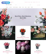 "Цветочный магазин" шаблон полноценного магазина на Opencart