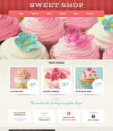 "Домашняя кондитерская" шаблон сайта с маффинами и кексами