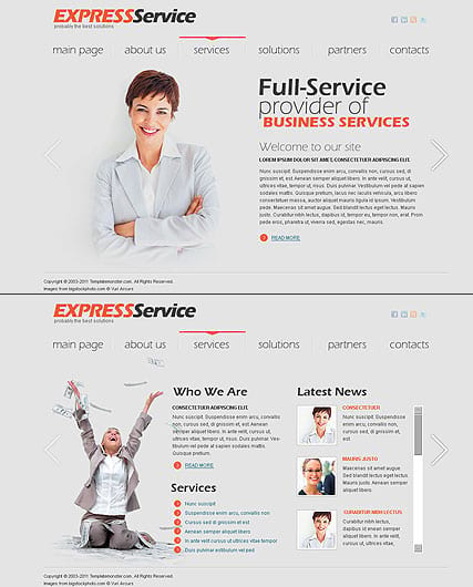 "Экспресс бизнес" шаблон сайта