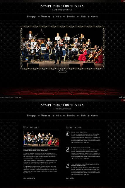 "Оркестр" шаблон сайта
