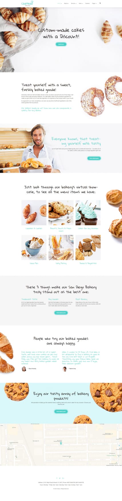 Шаблон сайта домашней выпечки и пирожных