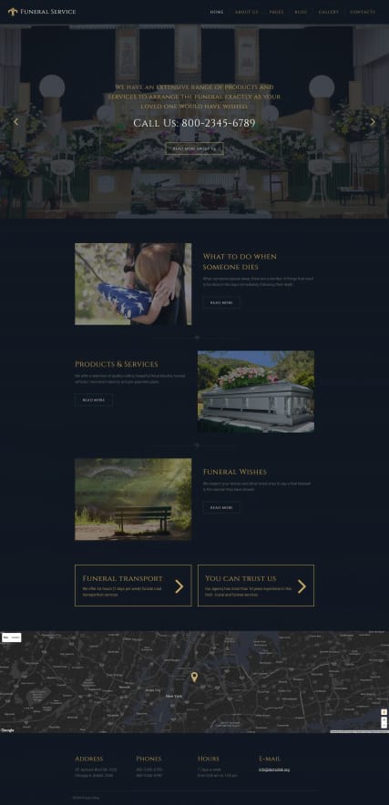 Шаблон сайта "Ритуальная служба" для CMS Joomla