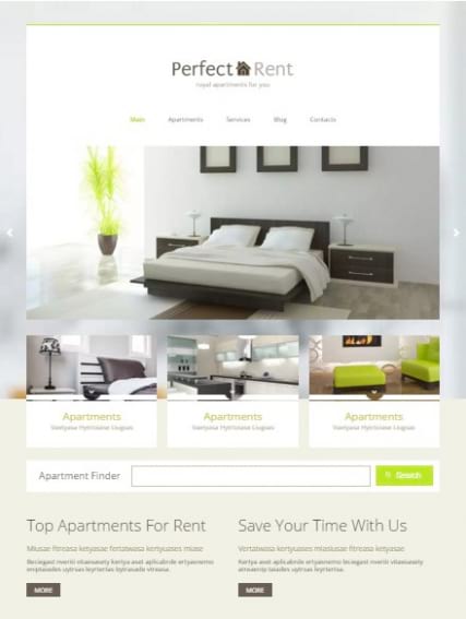 "Аренда апартаментов" шаблон сайта для WordPress