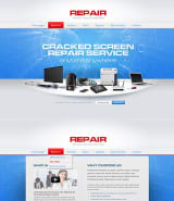 "Ремонт компьютеров" шаблон сайта HTML5 с дизайном в PSD
