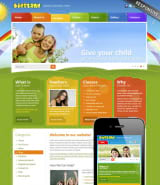 "Детский сад" шаблон сайта развивающего центра, детсада
