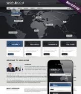 "Всемирный бизнес" шаблон сайта HTML