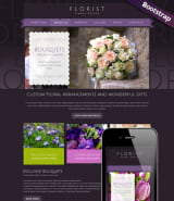 "Florist" шаблон сайта флориста, дизайнера букетов