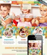 "Детская студия" html-шаблон сайта для детского центра, развивающих занятий