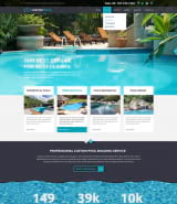 Шаблон сайта HTML по установке бассейнов или на тему отдыха