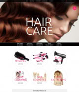 Шаблон сайта товары для волос, широкий адаптивный шаблон