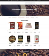 "Кофейня" шаблон сайта кофейного магазина