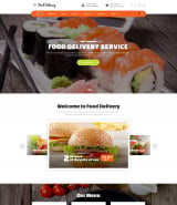 "Доставка еды на дом" шаблон сайта для суши или бургеров