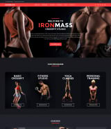 "IronMass" готовый шаблон для фитнес-центра, тренажерного зала