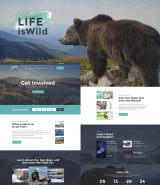Шаблон сайта зоозащитной организации "Дикая природа"