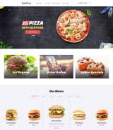Готовый шаблон сайта "Фастфуд" по доставке пиццы, суши, гамбургеров