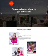 Шаблон одностраничного сайта для обучающих курсов