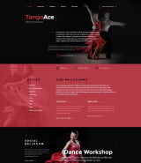 HTML-шаблон сайта танцевальной школы с изображениями