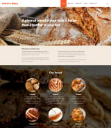 HTML шаблон веб-сайта хлебопекарни "Выпечка"