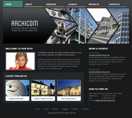 "Archicom" шаблон сайта