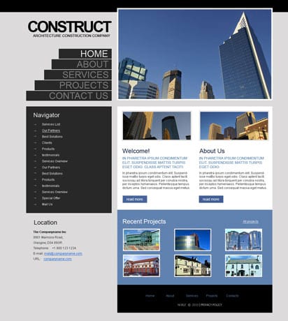 "Contstruction" шаблон сайта