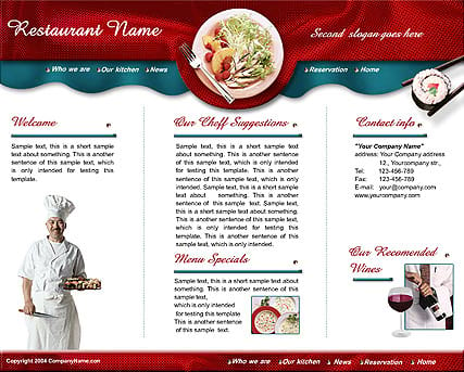 "Restaurant" шаблон сайта