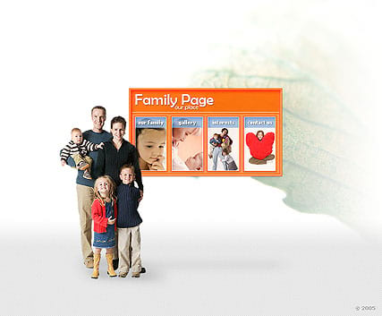 "Моя семья" шаблон сайта на flash