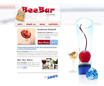 "BeeBar" шаблон сайта
