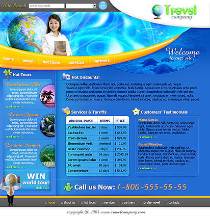 "Туризм" шаблон сайта