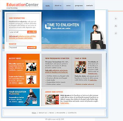"Учебный центр" шаблон сайта