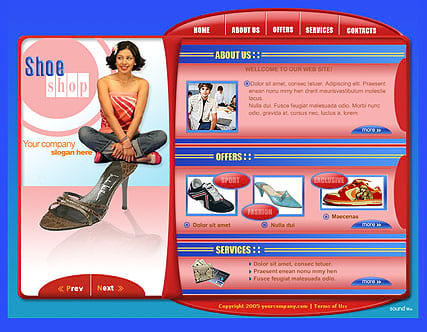 "Shoe shop" шаблон сайта