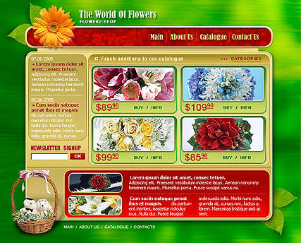 "World of flowers" шаблон сайта