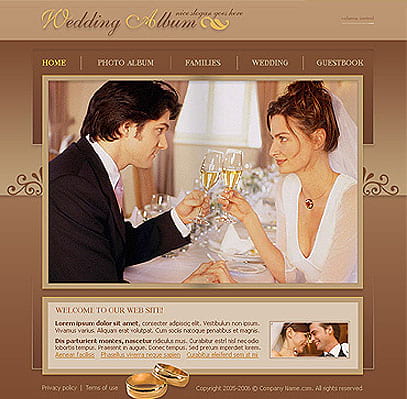 "Wedding Album" шаблон сайта