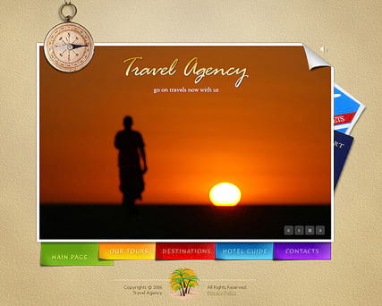 "Туризм" шаблон сайта Flash на тему путешествий