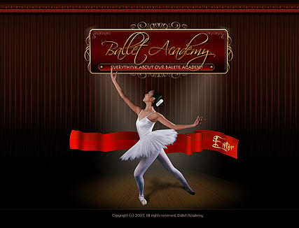"Балетная академия" шаблон сайта