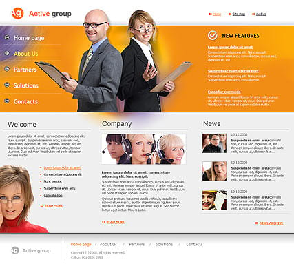 "Активная група" шаблон сайта