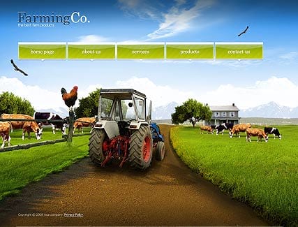 "Сельское хозяйство" шаблон сайта
