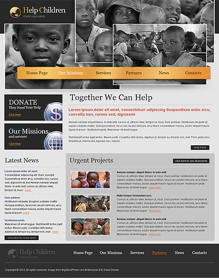 "Благотворительность" шаблон сайта