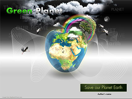 "Зеленая планета" PowerPoint шаблон
