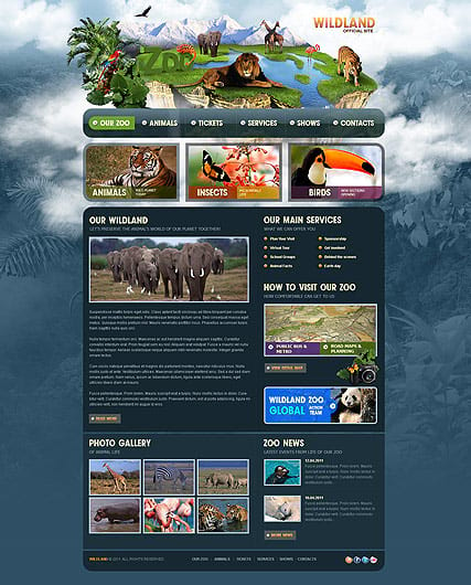 "Зоопарк" шаблон сайта