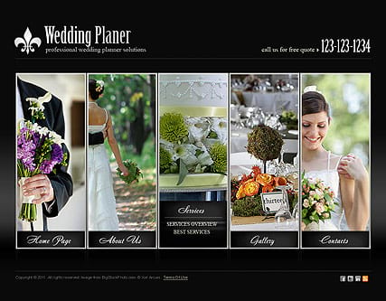 Шаблон сайта свадебного агентства "Организация свадеб"