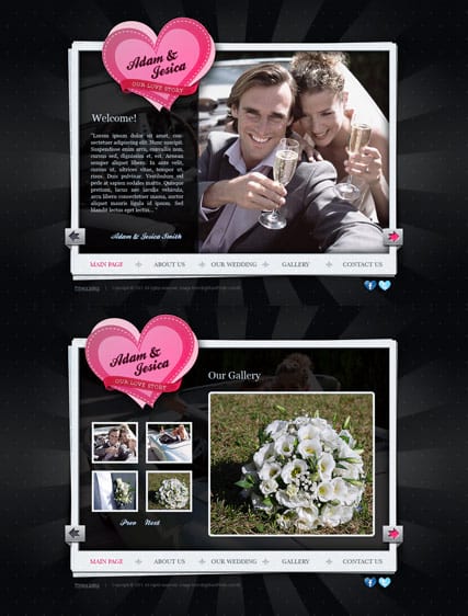 "Наша свадьба" шаблон сайта