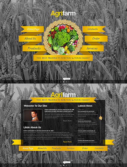"Сельскохозяйственная ферма" шаблон сайта