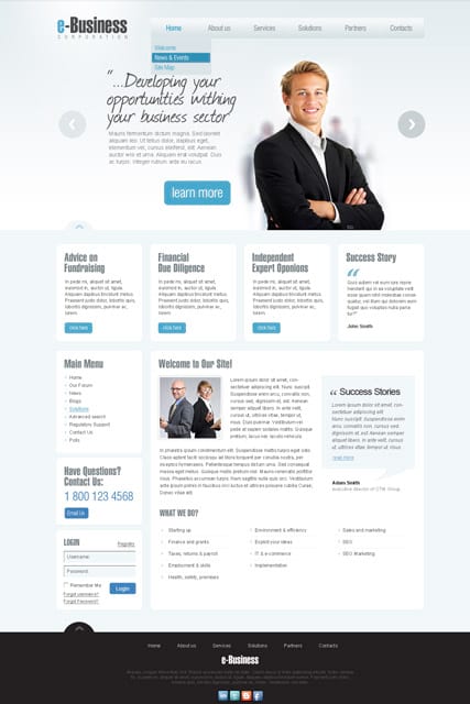 Шаблон сайта Joomla "Бизнес компания"