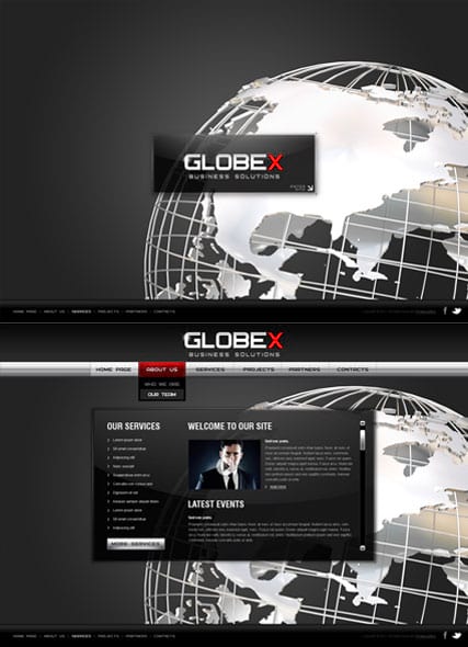 "Глобальный бизнес" шаблон сайта