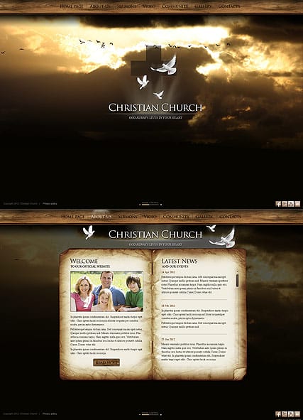 "Христианская церковь" шаблон сайта