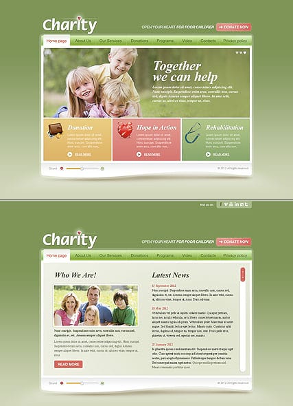 "Помощь детям" шаблон сайта HTML