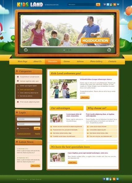 Шаблон сайта "Детский сад, 2.5 версия"